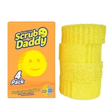 Scrub Daddy Original Non-Scratch Cleaning Sponges, 4 Count