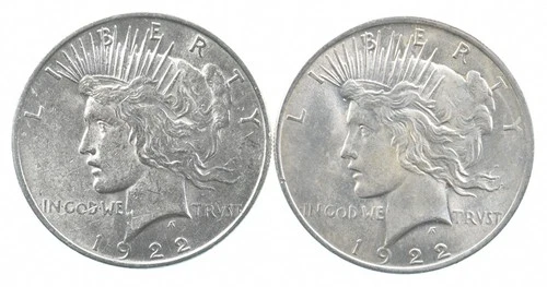 1922 & 1922 & Peace Silver Dollar $1 Bullion Collection Lot *856