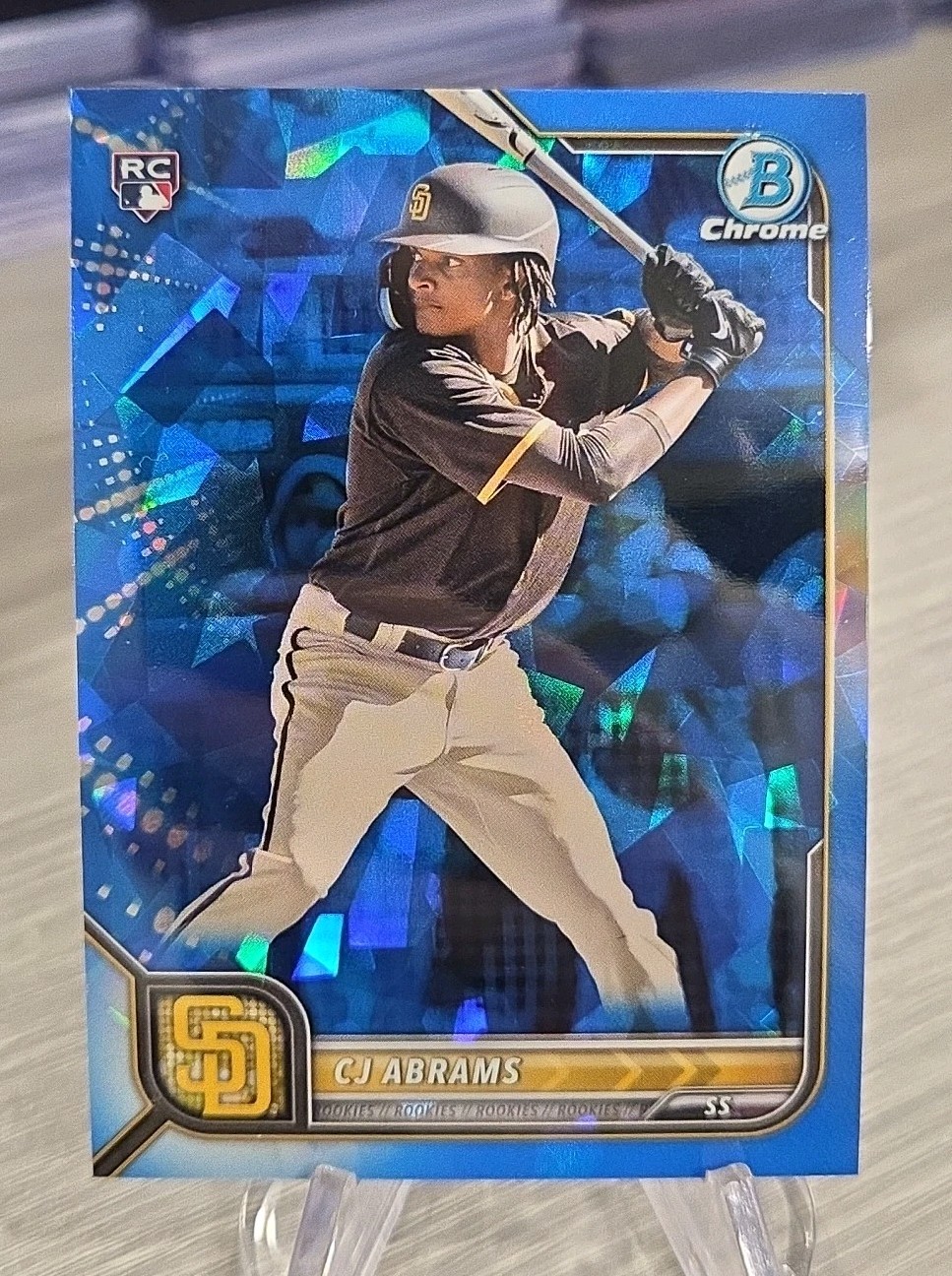 CJ Abrams 2022 Bowman Chrome Sapphire Rookie #12 Padres/Nationals RC
