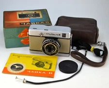 1970 WHITE BODY USSR "CHAIKA-2" HALF-FRAME camera + INDUSTAR-69 lens M39, BOXED