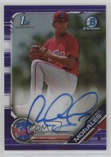 2019 Bowman Chrome Prospects Purple Refractor /250 Francisco Morales Auto 17wu