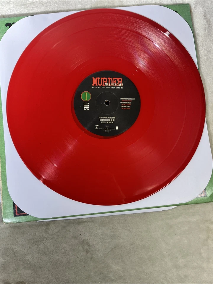 Murder Was The Case VG/VG+ Double LP Vinyl Record Snoop Dre Green Red Death Row - Image 2 of 4