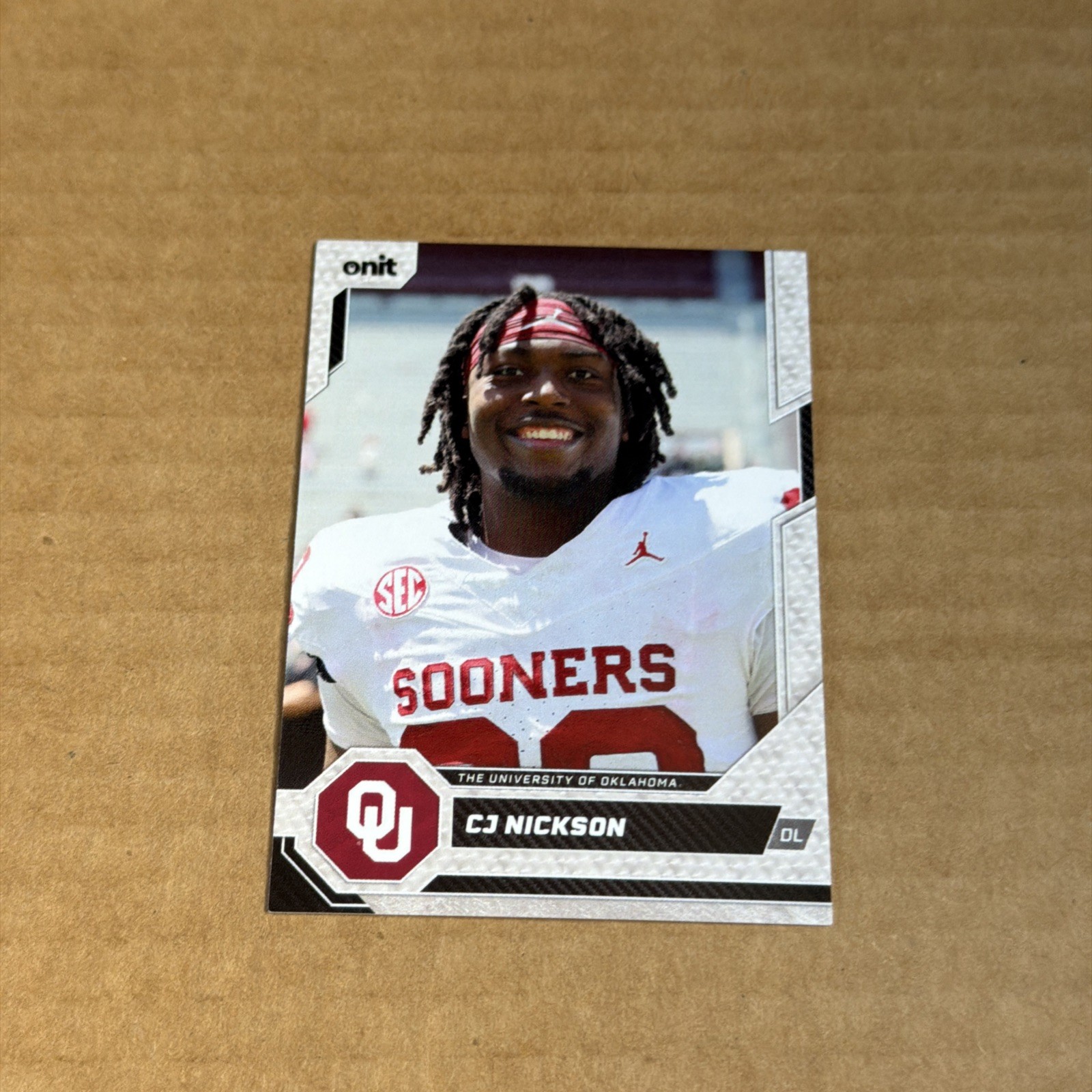 2026 ONIT Oklahoma Sooners FOOTBALL card CJ NICKSON
