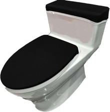 Madeals Velvet Toilet Lid Cover and Toilet Tank Lid Cover Fabric Cover for a Lid