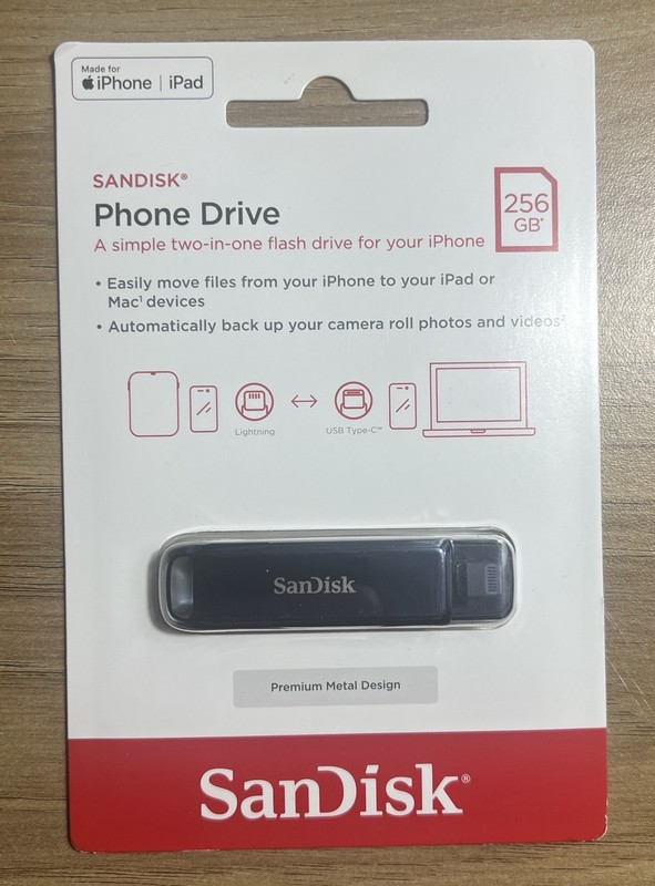 New Sandisk Phone Drive 256GB USB Flash Drive SDIXD0N-256G-AN6NE