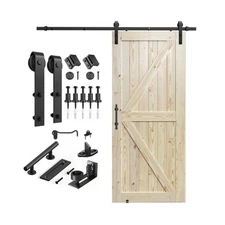 SMARTSTANDARD 36in x 84in Sliding Barn Door with 6.6ft Barn Door Hardware Kit...