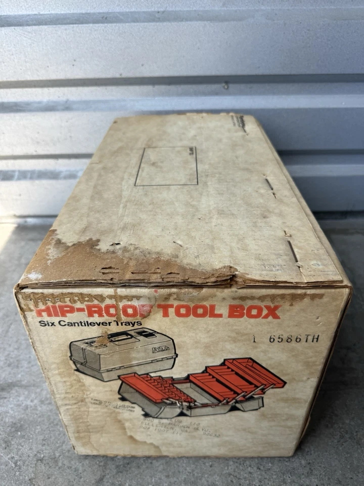 Caja de herramientas Flambeau 6 bandejas techo cadera sellado de fábrica 1983 vintage Foto 2 de 4