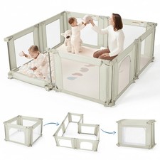 Baby Playpen, Foldable Playpens for Babies and Toddlers with Gate, Large Play...