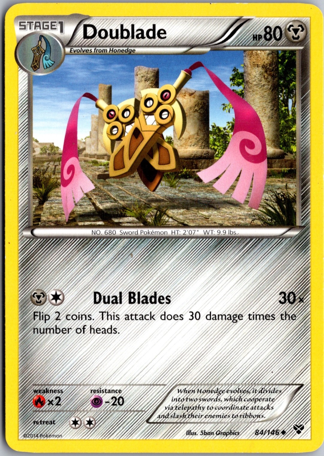 Doublade 84/146 Uncommon XY Base Set Lightly Played Pokemon Card TCG Single
