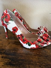 Betsey Johnson Women's Floral D Orsay Rose Heels Size 8