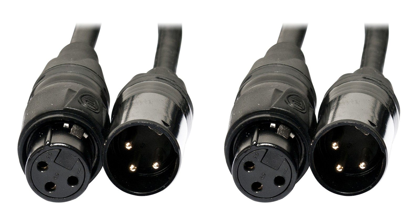 2 American DJ STR300 IP65 Outdoor 164 Foot 3-Pin Male To Female DMX XLR Cables 6490₽