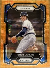 Fergie Jenkins Chicago Cubs 2024 Panini Prizm 238 Orange Pulsar /399