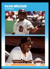 Kevin Mitchell 1987 Fleer Update #U-82 Giants MLB READ FREE SHIP AutographDen