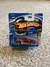 2006 Hot Wheels First Editions 3/38 Nissan Silvia S15 Red Body 10spk SHORT CARD