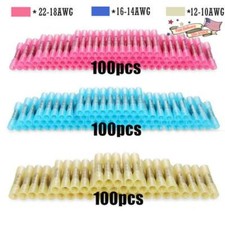 300pcs 22-10AWG Heat Shrink Butt Wire Splice Connectors Seal Crimp Terminals