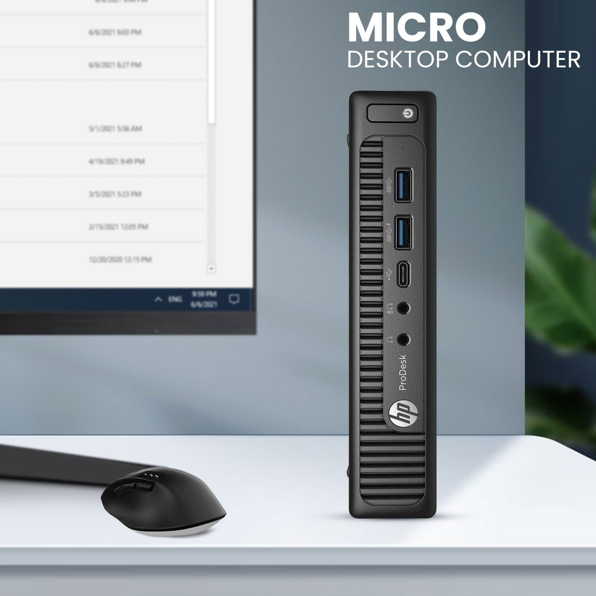 Custom HP Tiny Desktop PC Core i5-6500T 32GB 2TB SSD Wireless KB
