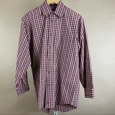 Nordstrom Men  s Size Small Check Button Down Dress Shirt