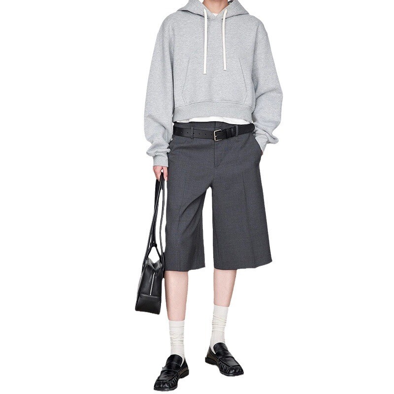 FILA Pantaloncini donna THE ROW primavera nuovi lana vita alta dritti casual gamba larga
