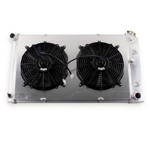 For 1983-1990 87 89 Chevy Caprice C30 3Row Aluminum Radiator+Electric Fan+Shroud - Picture 3 of 14