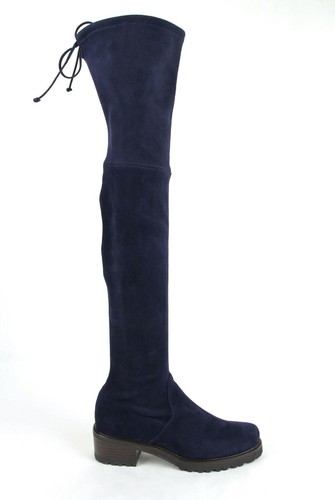 Stuart Weitzman da Donna Vanland Blu Scuro Camoscio Stivali Alti Al  Ginocchio | eBay