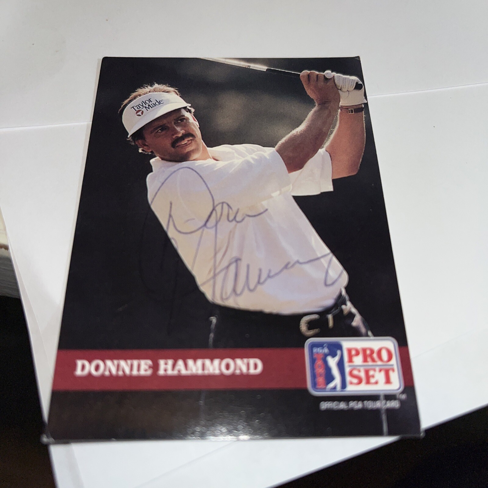 Donnie Hammond Signed 1992 Golf   Card