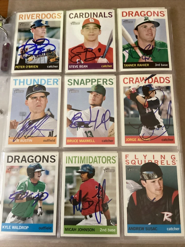 2013 TOPPS HERITAGE MINORS SIGNED AUTOGRAPHED CARDS - Image 3 of 4