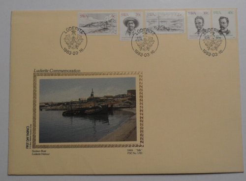 STAMPMART : SOUTH WEST AFRICA SWA 1983 LUDERITZ COMMEMORATION FDC + INF CARD