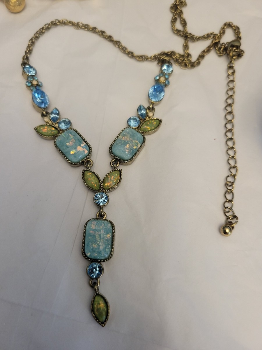 Vintage Nina Ricci Blue Rhinestone 16 Inch Necklace 1980s | eBay