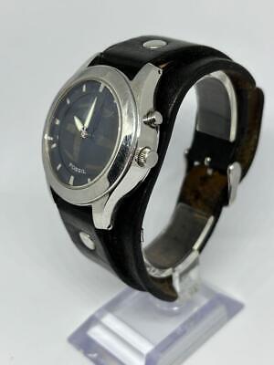 Fossil Jr-8122 Men's Vintage Quartz Watch Leather Strap Used Fossil Jr-8122 Men's Vintage Quartz Watch Leather Strap Used