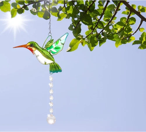Kristall Sonnenfänger Buntglas Kolibri Prisma - Bild 4 von 5
