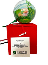Palla di Natale BNL MAXI - anno 2019 - Vetro Opaline decorata a mano