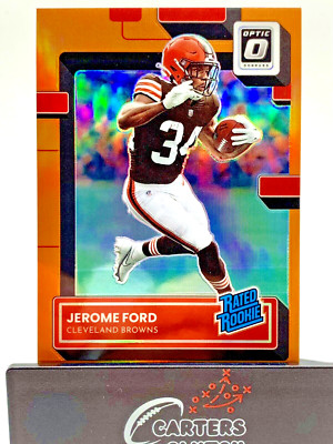 2022 Panini Donruss Optic Jerome Ford Orange Rated Rookie RC #166/199 Browns