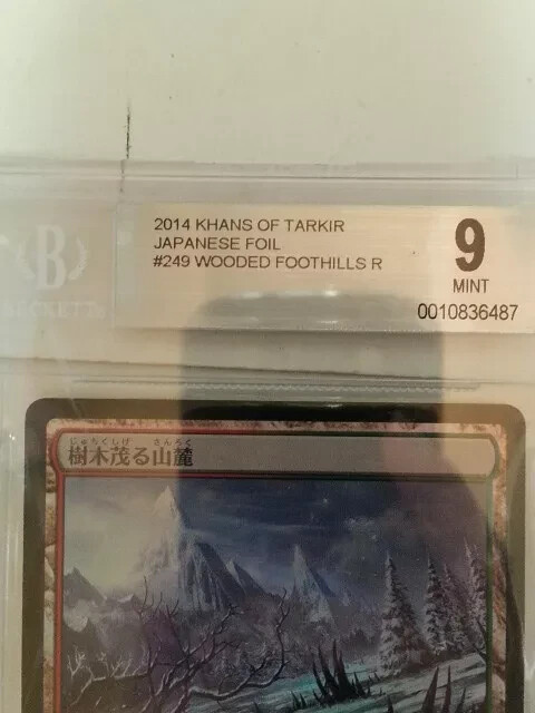 MTG Wooded Foothills Foil Japanese KTK BGS 9 | eBay
