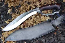 CUSTOM HANDMADE CARBON STEEL FULL TANG KUKRI KNIFE D GUARD HUNTING MACHETE BOWIE