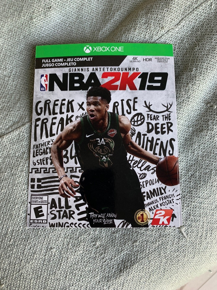 New NBA 2k19 Xbox One Standard Edition Digital Download Card