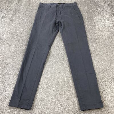 Pull&Bear Pantalon chino homme 38x30 gris coton mélangé décontracté ventes exceptionnelles