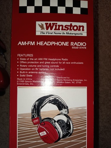 NASCAR-OLD STOCK-WINSTON CUP SERIES- AM-FM HEADPHONES RADIO- 1989 - Picture 7 of 7