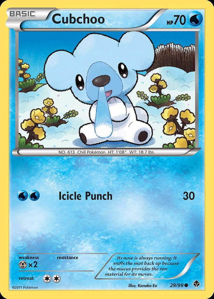 Pokemon Cubchoo (29/100) Emerging Powers LP