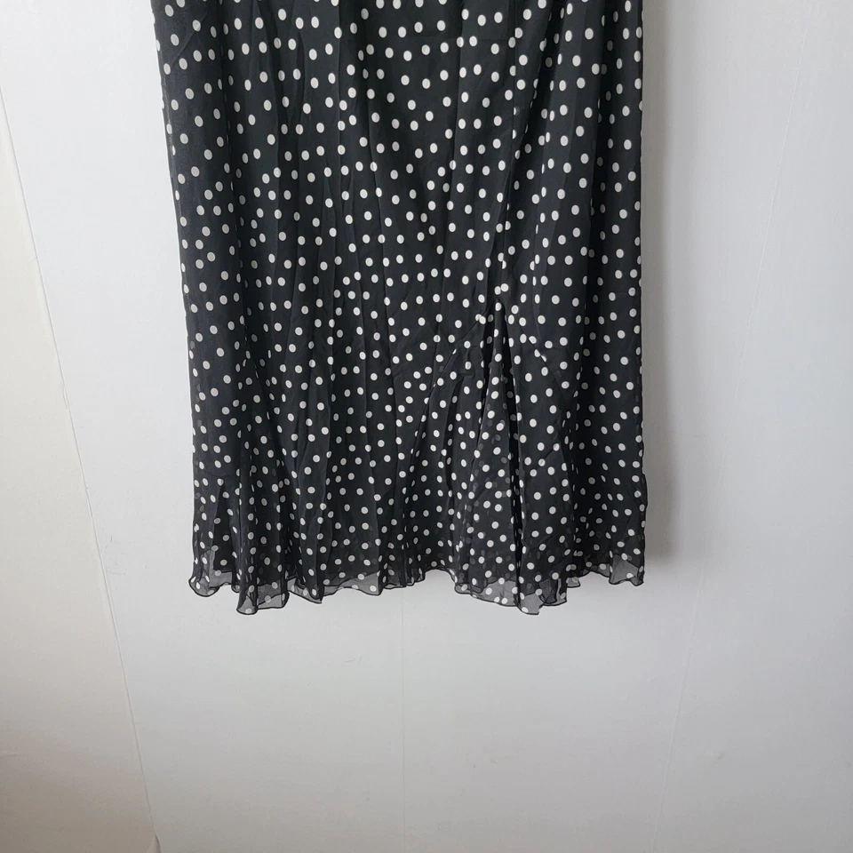 Chadwick's Mujer Elástico Cintura Falda Talla 22 Pull-On Lunares Midi Oscuro Romántico Foto 2 de 4