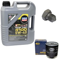 MotoröL ÖLfilter SM836 5W40 5 Liter + ÖLablassschraube FüR Seat Audi Skoda VW