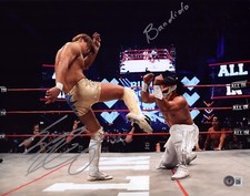 Kota Ibushi & Bandido Signed 11x14 Photo BAS COA All In New Japan Pro Wrestling