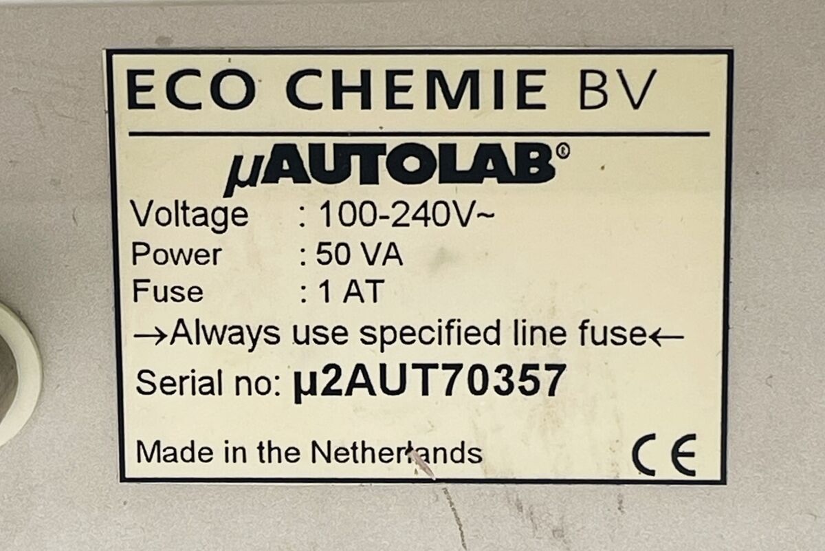 Autolab ECO Chemie BV Type 2 Potentiostat/Galvanostat Autolab ECO Chemie BV Type 2 Potentiostat/Galvanostat