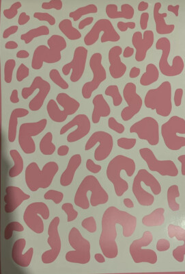 200 Leopardenmuster PINK Premium Matt Vinyl Aufkleber Sticker Tier Gepard Druck