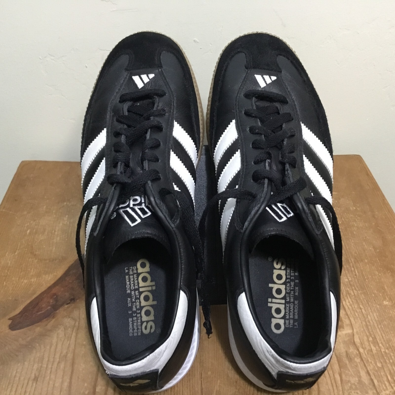 Adidas Men Samba Millennium Black Leather Indoor Soccer Shoe 088559