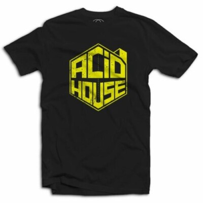 Acid House Logo T Shirt - Rave Techno Music EDM Old Skool