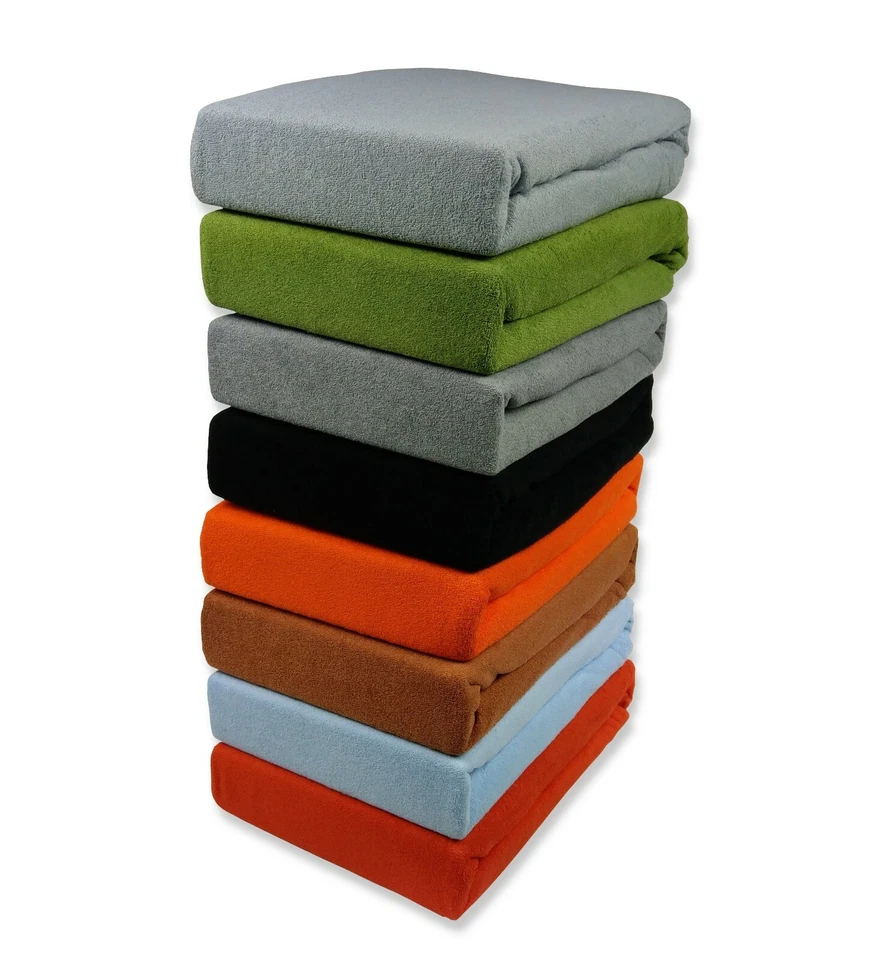 Frottee Spannbettlaken Spannbetttuch Betttuch Bettlaken viele Farbe  - Bild 4 von 4