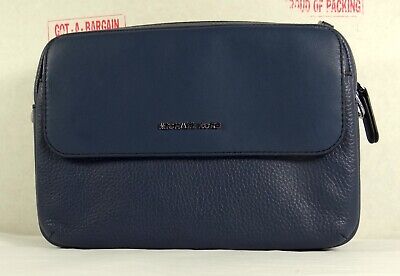 Michael Kors Hudson Blue Denim Pebbled Leather Utility Michael Kors Hudson Blue Denim Pebbled Leather Utility