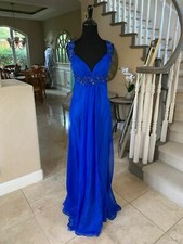  398 NWT ELECTRIC BLUE LA FEMME PROM/PAGEANT/FORMAL DRESS/GOWN 20134 2