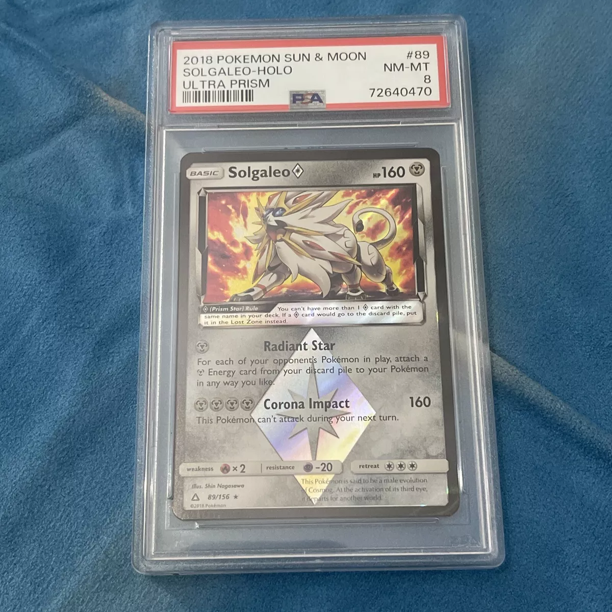  Pokemon - Solgaleo Prism - 89/156 - Holo Rare - Sun & Moon:  Ultra Prism : Toys & Games