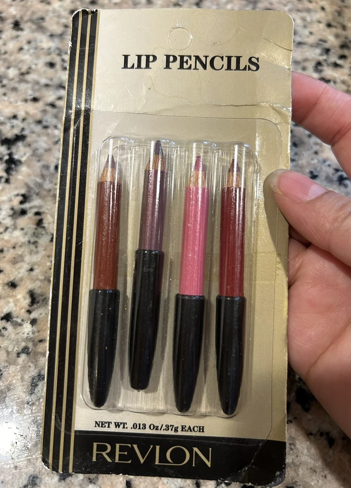 Vintage Revlon lip pencils 4pk assorted colors Pinks Mauve Red - Image 2 of 4